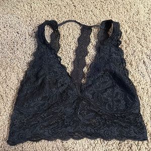 Navy blue bralette with lace size Large